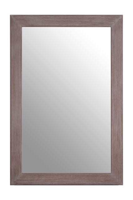 Orsina Large Wall Mirror, Grain Pattern Frame Mirror for Home, Office, Closet in Brown - image 1