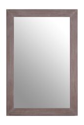 Orsina Large Wall Mirror, Grain Pattern Frame Mirror for Home, Office, Closet in Brown