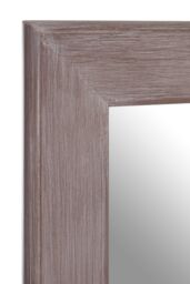 Orsina Large Wall Mirror, Grain Pattern Frame Mirror for Home, Office, Closet in Brown - thumbnail 4