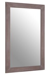 Orsina Large Wall Mirror, Grain Pattern Frame Mirror for Home, Office, Closet in Brown - thumbnail 2