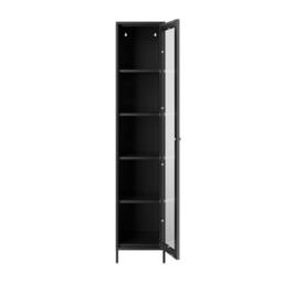 Lemon Pavilion Furniture Frank Storage Cabinet - Steel/Glass - Black - Flat Packed - thumbnail 3
