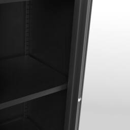 Lemon Pavilion Furniture Frank Storage Cabinet - Steel/Glass - Black - Flat Packed - thumbnail 4