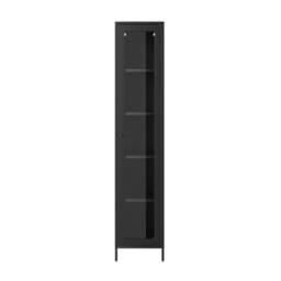 Lemon Pavilion Furniture Frank Storage Cabinet - Steel/Glass - Black - Flat Packed - thumbnail 2