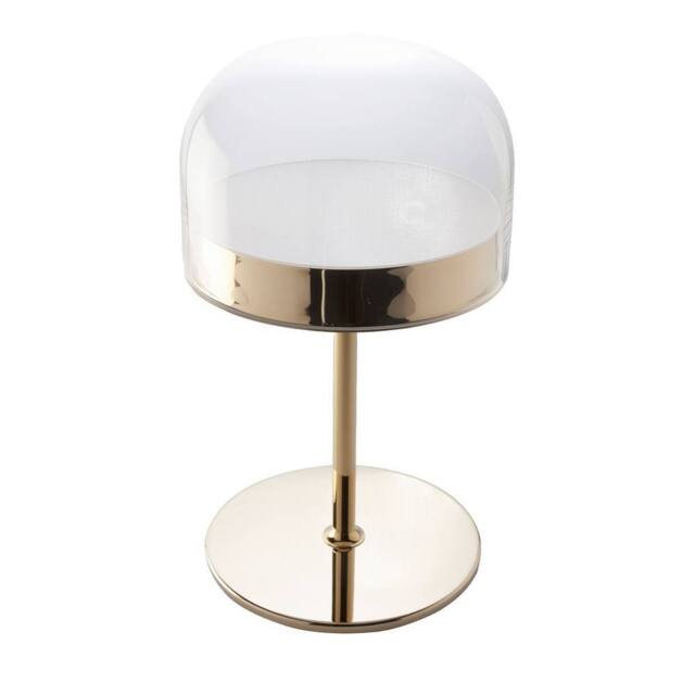 Angel Cerda Gold Steel Table Lamp with Clear Glass Dome, 24x42 cm - image 1
