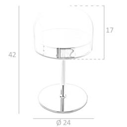 Angel Cerda Gold Steel Table Lamp with Clear Glass Dome, 24x42 cm - thumbnail 8