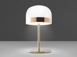 Angel Cerda Gold Steel Table Lamp with Clear Glass Dome, 24x42 cm - thumbnail 6