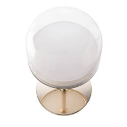 Angel Cerda Gold Steel Table Lamp with Clear Glass Dome, 24x42 cm - thumbnail 5