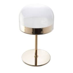 Angel Cerda Gold Steel Table Lamp with Clear Glass Dome, 24x42 cm - thumbnail 1