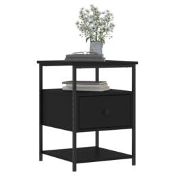 Berkfield Home Durable Bedside Cabinets 2 pcs Black 40x42x56 cm Engineered Wood - Size: 40 x 42 x 56 cm - thumbnail 4
