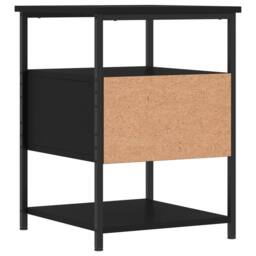 Berkfield Home Durable Bedside Cabinets 2 pcs Black 40x42x56 cm Engineered Wood - Size: 40 x 42 x 56 cm - thumbnail 9