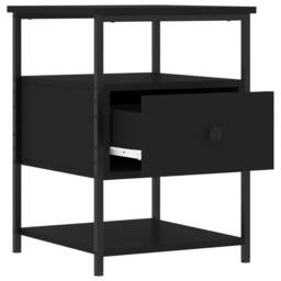 Berkfield Home Durable Bedside Cabinets 2 pcs Black 40x42x56 cm Engineered Wood - Size: 40 x 42 x 56 cm - thumbnail 6