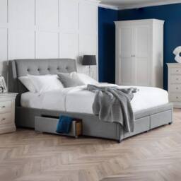 Cheshire Pear 4 Drawer Bed Grey - Superking (180cm) (150cm) - Size: Super King - thumbnail 3