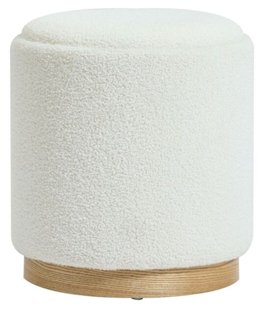 Nordlys Brown Wooden Base Pouf with Storage for Living Room - image 1