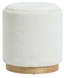 Nordlys Brown Wooden Base Pouf with Storage for Living Room - thumbnail 1
