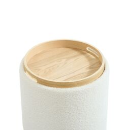 Nordlys Brown Wooden Base Pouf with Storage for Living Room - thumbnail 7