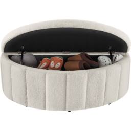 tectake Upholstered Bench Moon in Cream - thumbnail 3