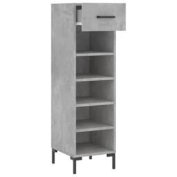 Berkfield Home Shoe Cabinet Concrete Grey 30x35x105 cm Engineered Wood - Size: 30 x 35 x 105 cm - thumbnail 5