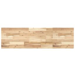 Berkfield Home Floating Shelf 140x40x4 cm Untreated Solid Wood Acacia in Brown - Size: 140 x 40 x 4 cm - thumbnail 2