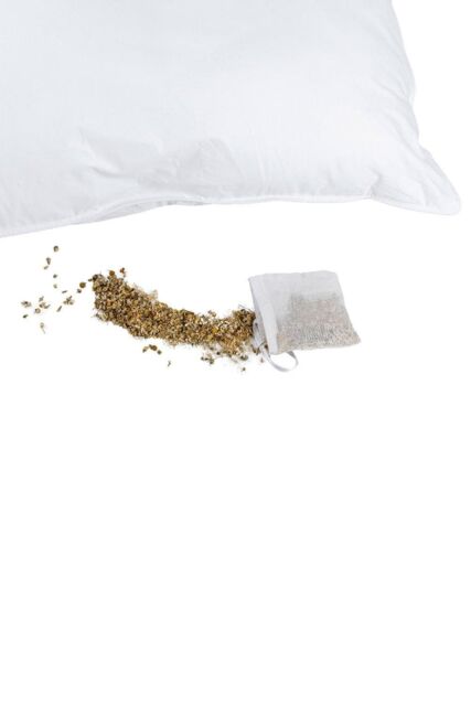 Homescapes Set of Two Dried Camomile Filled Pouches for Camomile Pillow in White - image 1