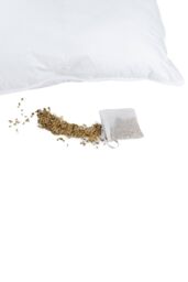 Homescapes Set of Two Dried Camomile Filled Pouches for Camomile Pillow in White - thumbnail 1