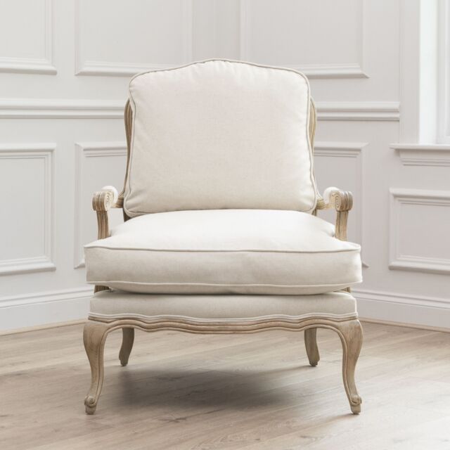 Voyage Maison Florence Natural Linen Country Chair in Walnut - image 1