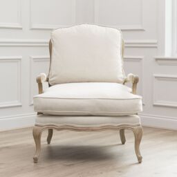 Voyage Maison Florence Natural Linen Country Chair in Walnut - thumbnail 1