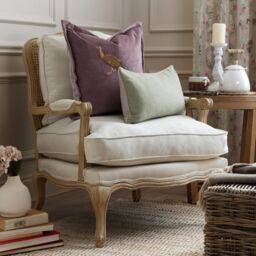Voyage Maison Florence Natural Linen Country Chair in Walnut - thumbnail 2