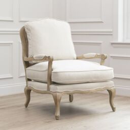 Voyage Maison Florence Natural Linen Country Chair in Walnut - thumbnail 3