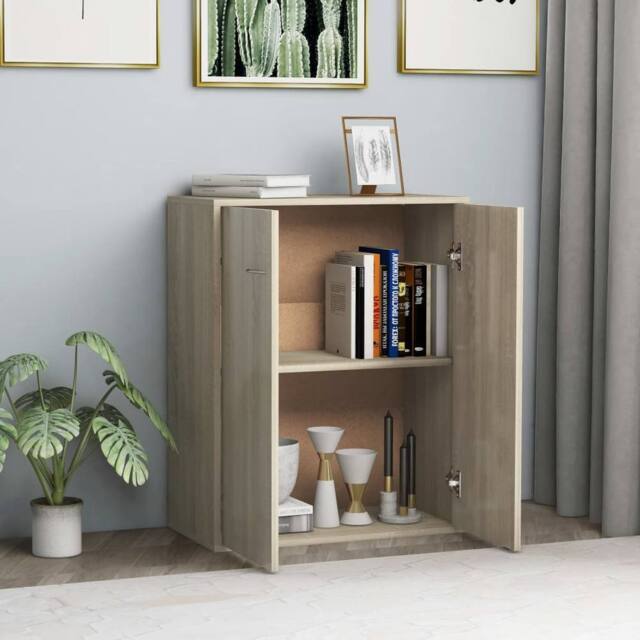 Berkfield Home Sideboard Sonoma Oak 60x30x75 cm Engineered Wood in Light Brown - Size: 60 x 30 x 75 cm - image 1