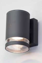 BHS Lighting Cinder Outdoor Down Wall Light with Photocell in Dark Grey - thumbnail 1
