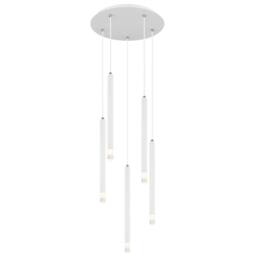 Netlighting Ryan Cluster Pendant Ceiling Light White Matt 5x G9 - thumbnail 1