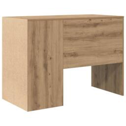 Berkfield Home Writing Desk Artisan oak Chipboard Medium Sleek Writing Desk in Brown - thumbnail 7