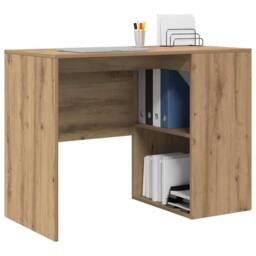 Berkfield Home Writing Desk Artisan oak Chipboard Medium Sleek Writing Desk in Brown - thumbnail 3