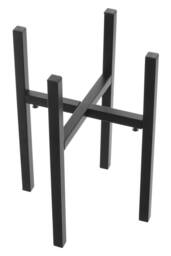 Living and Home Cross Adjustable Telescopic Metal Plant Stand Flower Pot Holder Detachable Rack Shelf in Black - thumbnail 4