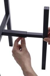 Living and Home Cross Adjustable Telescopic Metal Plant Stand Flower Pot Holder Detachable Rack Shelf in Black - thumbnail 5