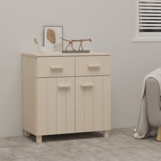 Berkfield Home Sideboard HAMAR Honey Brown 79x40x80 cm Solid Wood Pine - Size: 79 x 40 x 80 cm - image 1