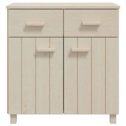 Berkfield Home Sideboard HAMAR Honey Brown 79x40x80 cm Solid Wood Pine - Size: 79 x 40 x 80 cm - thumbnail 3