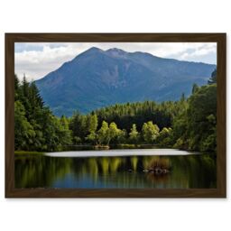 Artery8 Gillman Glencoe Lochan Highland Scotland Photo Landscape UK Artwork Framed Wall Art Print A4 in Brown - thumbnail 1