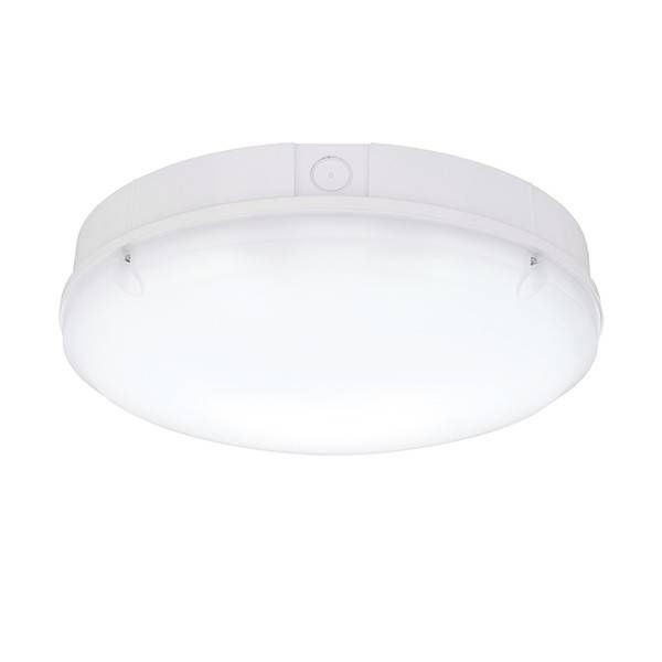 Netlighting Forca Cct Integrated LED Outdoor Microwave Flush Light Gloss White Opal IP65 - image 1