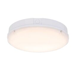 Netlighting Forca Cct Integrated LED Outdoor Microwave Flush Light Gloss White Opal IP65 - thumbnail 2