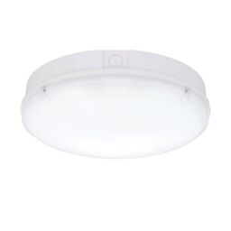 Netlighting Forca Cct Integrated LED Outdoor Microwave Flush Light Gloss White Opal IP65 - thumbnail 1