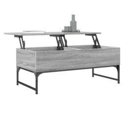 Berkfield Home Coffee Table Grey Sonoma 100x50x40 cm Engineered Wood & Metal - Size: 100 x 50 x 40 cm - thumbnail 4