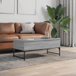 Berkfield Home Coffee Table Grey Sonoma 100x50x40 cm Engineered Wood & Metal - Size: 100 x 50 x 40 cm - thumbnail 3