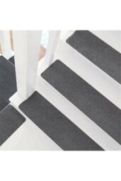 Living and Home 14 Pcs Non-Slip Self-Adhesive Stair Treads Slient (55 x 20 x 0.2cm) in Dark Grey - Size: 55 x 20 x 0.2 cm - thumbnail 2
