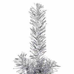 Berkfield Home Slim Artificial Half Christmas Tree with Stand Silver 120 cm - thumbnail 5