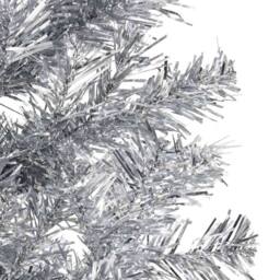 Berkfield Home Slim Artificial Half Christmas Tree with Stand Silver 120 cm - thumbnail 6