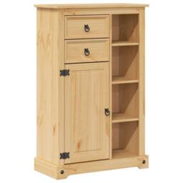Berkfield Home Comfortable 2 Piece Bathroom Furniture Set Corona Solid Wood Pine in Light Tan - thumbnail 6