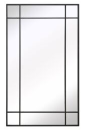 "MirrorOutlet Black Contemporary Wall & Leaner Garden Mirror 71""x 43"" 180x110cm - Size: 1 Pack" - thumbnail 3