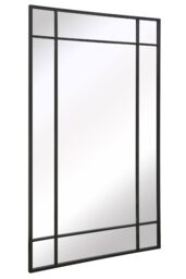 "MirrorOutlet Black Contemporary Wall & Leaner Garden Mirror 71""x 43"" 180x110cm - Size: 1 Pack" - thumbnail 4