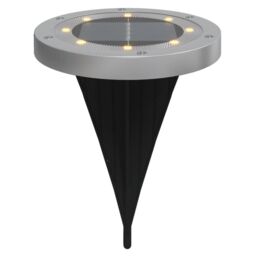 Berkfield Home Solar Ground Lights with Ground Spikes Outdoor 12 pcs Warm White in Black - thumbnail 3
